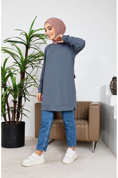 sefamerve Anthracite Gimped Camisole Tunic 9091-03