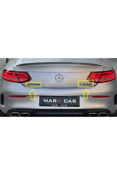 EDEXPORT Mercedes C63S Uyumlu C63S ve AMG Krom Bagaj Yazısı