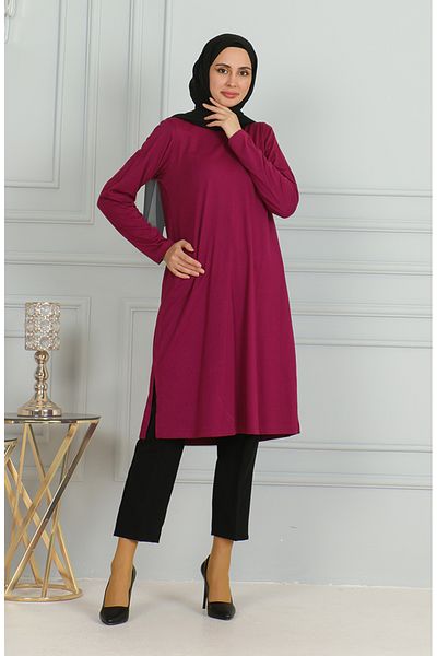 sefamerve 9141-06 Tunica cu fanta lunga de prune