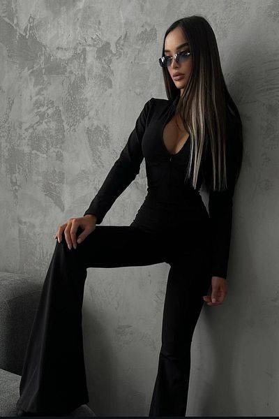 Love Fab Scuba Fabric Spanish Leg Snow Jumpsuit