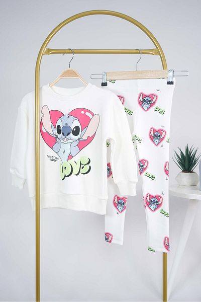 MİNİKO KİDS Girl's Stitch Modeled Tights Cotton Track Suit