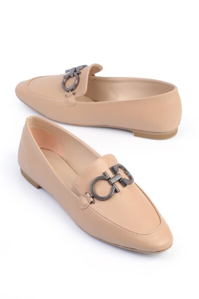 ShoeTek Balerini din piele de damă London cu cataramă