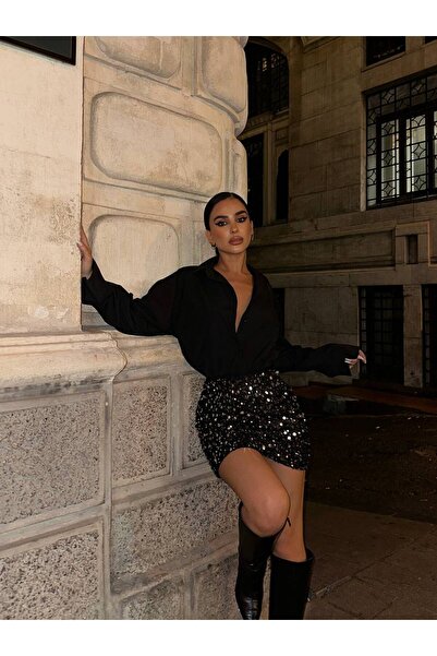 Bak'ap Premium Sequined Night Mini Skirt