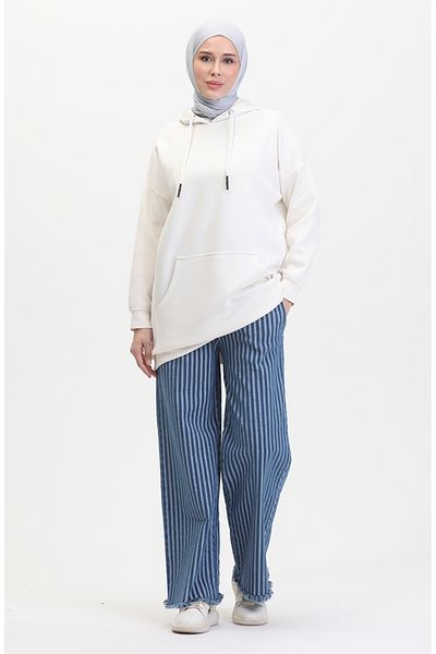 sefamerve Blugi albastri - Talie elastica, Model 1793B-01