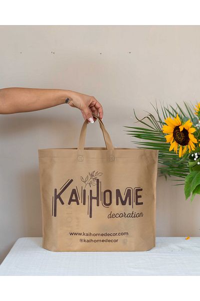 KaiHome Craft Color Gusseted Kaihome Cloth Bag