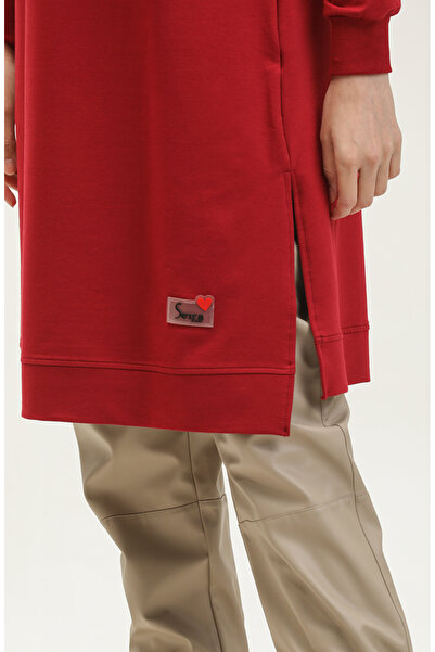 sefamerve İki İplik Spor Tunik 9104-01 Bordo