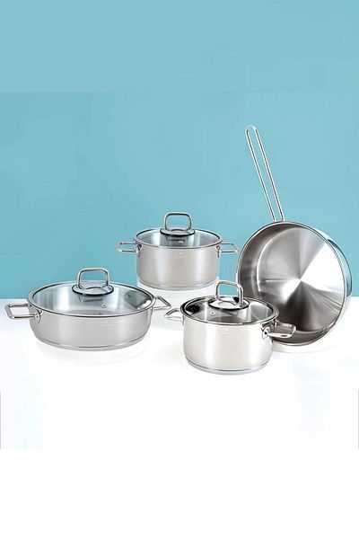 Jumbo Palermo 7 Piece Steel Cookware Set