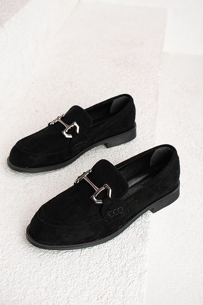 ShoeTek Дамски мокасини с катарама Lydia, черни, велурени