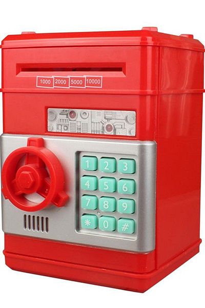 Mixperi Encrypted Automatic Paper Coin Alan Atm Red Piggy Bank