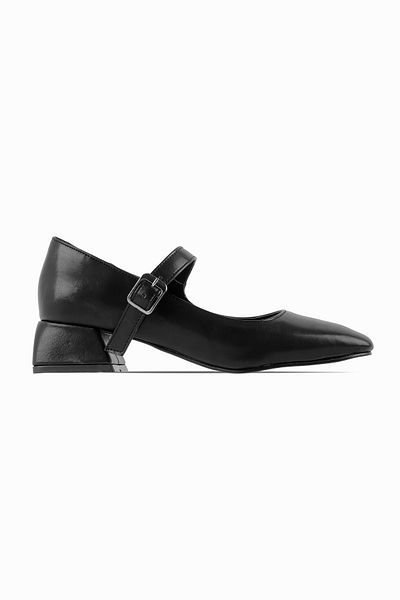 Lal Shoes & Bags Pantofi cu toc Libby pentru femei cu o singură curea-negri