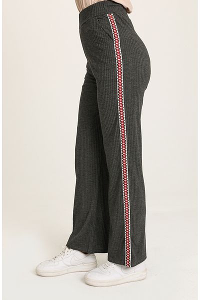 sefamerve Παντελόνι με φαρδύ πόδι Anthracite Camisole - 7031-01