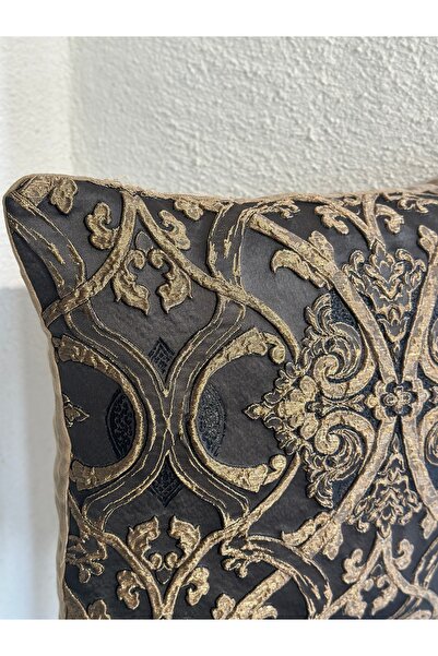 Decamor home Husă de pernă cu detalii aurii afumate