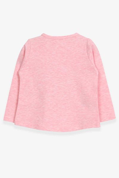 Breeze Girl's Long Sleeve T-Shirt Cute Girl Printed 1-4 Years, Salmon Melange