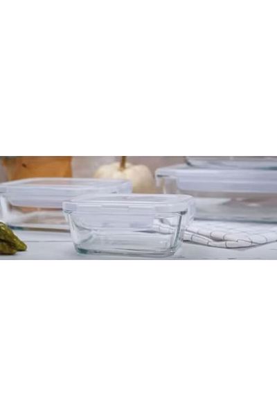 LAV 800 Cc Capacity Glass Locking Storage Container - Frs239