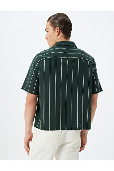 Koton Devrik Yaka Regular Fit Pamuklu Kısa Kollu Gömlek