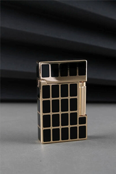 Genç Ticaret Yanden Çevirmeli Güçlü Alevli Altın Gazlı Çakmak