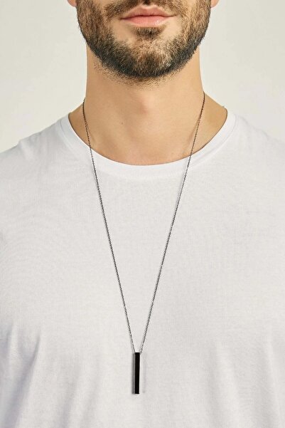 Boox99 Black Bar Necklace 70 cm