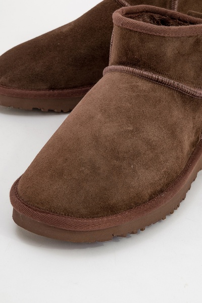 LuviShoes Spárujte hnědé semišové dámské kotníkové boty z pravé kůže