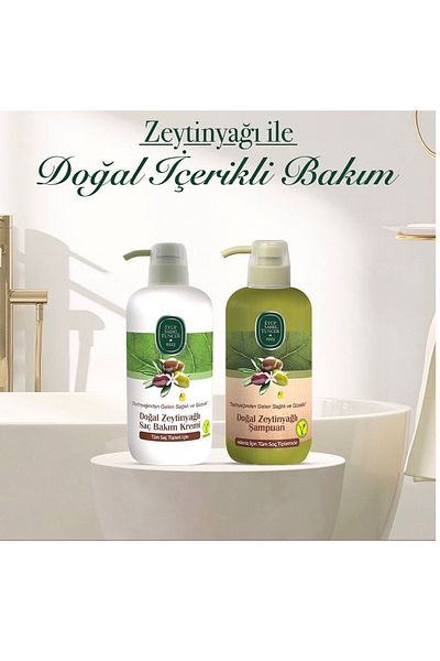 Eyüp Sabri Tuncer Olive Oil Hair Care Shampoo 600 Ml, Conditioner 600 ml