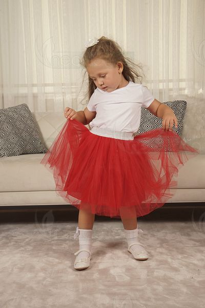 neocotton Girl's Lined Tulle Tutu Skirt with Elastic Waist