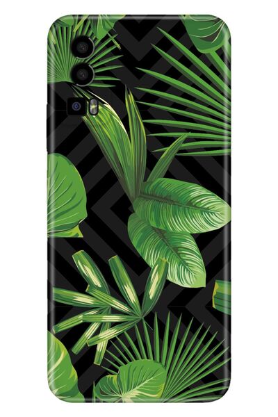 General Mobile Gm 23 - Gm 23 Se Case Silicone Patterned Illustrated Voque Leaf