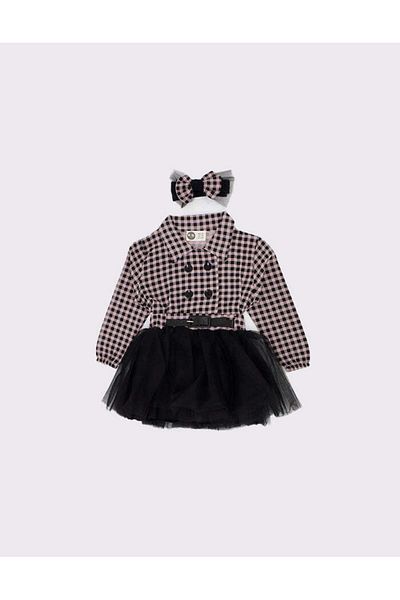 rg kidsstore Rochie și bentiță pentru copii din bumbac imprimat