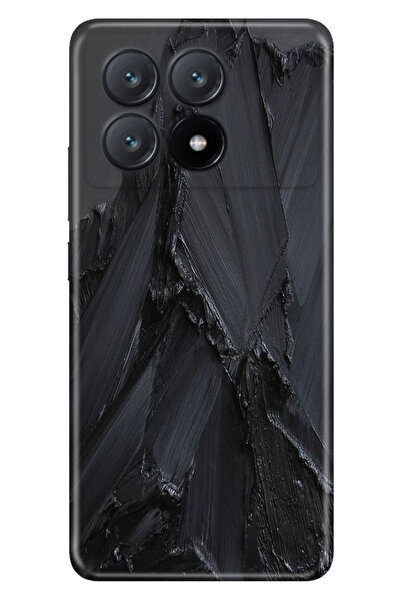 POCO X6 Pro 5G Uyumlu Kılıf Resimli Baskılı Nano Silikon Siyah Beton