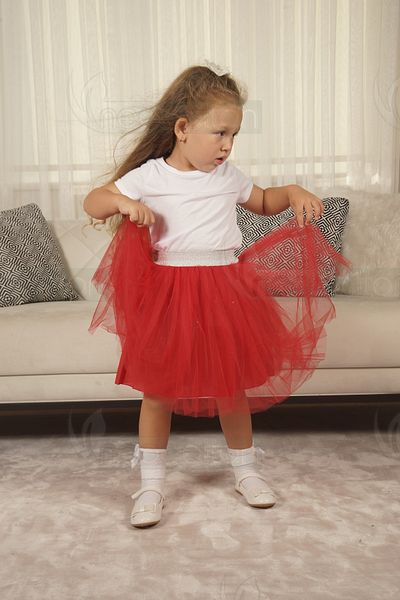 neocotton Girl's Lined Tulle Tutu Skirt with Elastic Waist