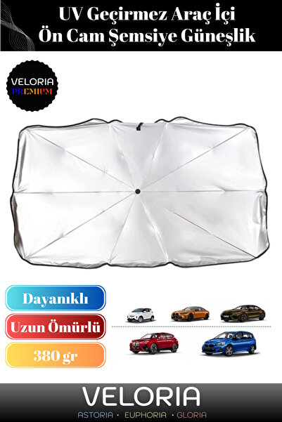 Veloria مظلة نمر ماركتينج مطلية بالفضة من التيتانيوم وقوية ومتينة داخل السيار...