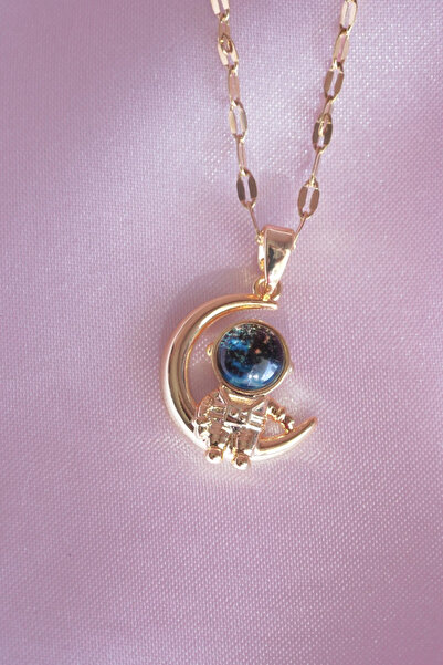 AŞIK ACCESSORIES Astronaut Space Themed Steel Necklace