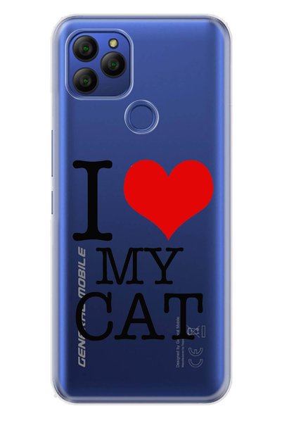 General Mobile Gm 21 Case 0.4mm Laser Cut Silicone Cover Ilovecat