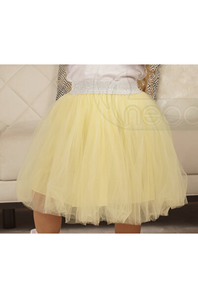 neocotton Kız Çocuk Astarlı Beli Lastikli Tüllü Tütü Etek