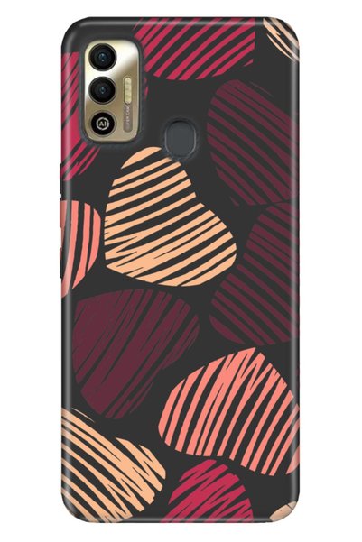 TECNO Spark 7t Compatible Case Tioserisi Illustrated Silicone Heart19