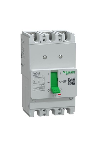 SCHNEIDER Gopact Switch - 125F, 30Ka, Ac, 3P3D, 63A Fixed Model