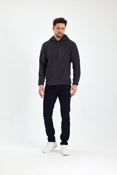 yakamor Hanorac pentru bărbați din fleece cu fermoar și mânecă elastică