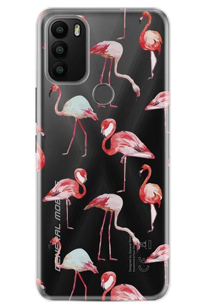 General Mobile Gm 21 Plus Compatible Case 0.4mm Laser Cut Silicone Cover Flam...