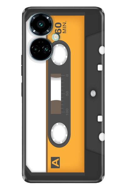 TECNO Camon 19 Pro Case Modern Design Silicone Patterned Music Cassette