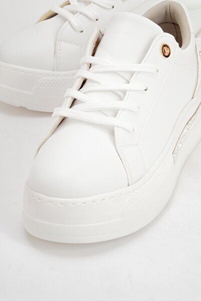 LuviShoes Poem White Stone Silná Podrážka Dámská Sportovní obuv