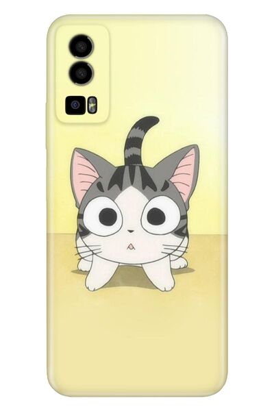 General Mobile Gm 23 - Gm 23 Se Case Silicone Patterned Picture Tabby Kitty