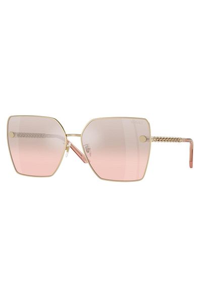 Versace نظارة شمسية مربعة للنساء - Ve 2270d - مقاس العدسة: 63 مم - ذهبي باهت