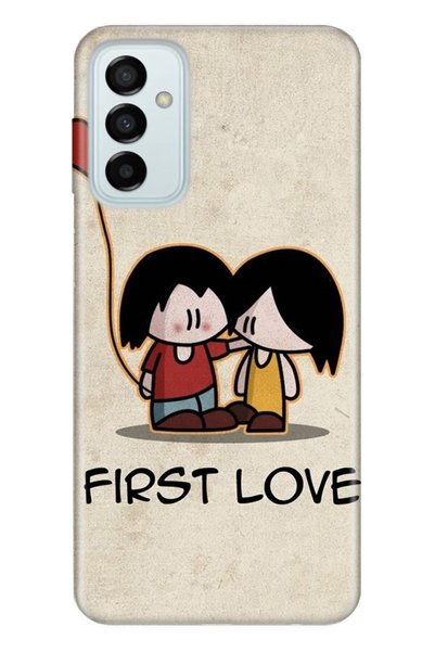 Cekuonline Galaxy M23 Case 0.4mm Laser Cut Silicone Cover First Love Compatible