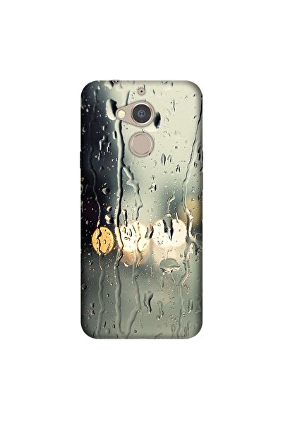 General Mobile Gm 8 Kılıf 0.4mm Lazer Kesim Silikon Kapak Yağmurlu Bir Akşam
