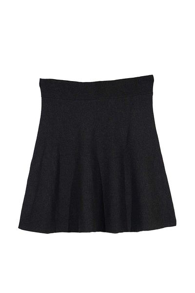 SHERIN Fusta evazată din tricotaje antracit - Design elegant și confortabil