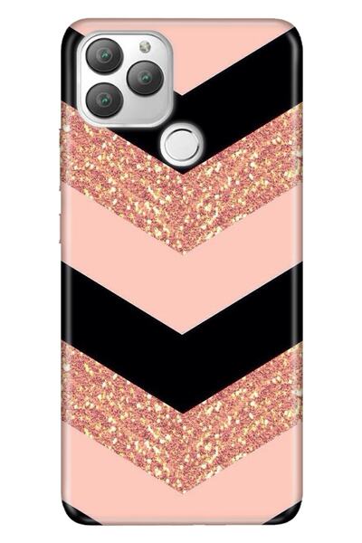 General Mobile Gm 22 Plus Kılıf 0.4mm Lazer Kesim Silikon Stok:simli Pullu Me...