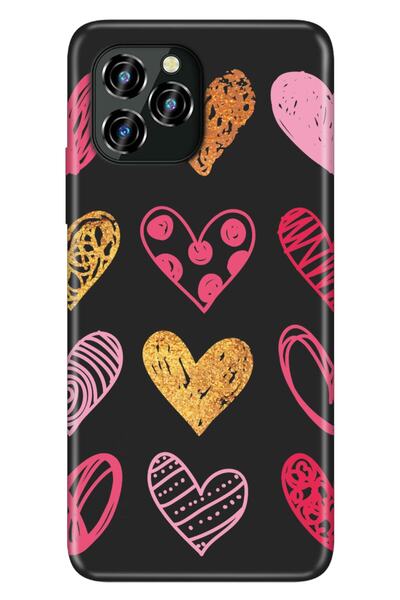 oukitel C21 Pro Case Silicone Patterned Illustrated Uv Cover Heart Fashion