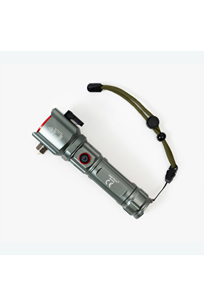 TAREZ Gold GP-218 Acil Durum El Feneri Güçlü Tg LED Zoom Uzun Menzilli El Fen...