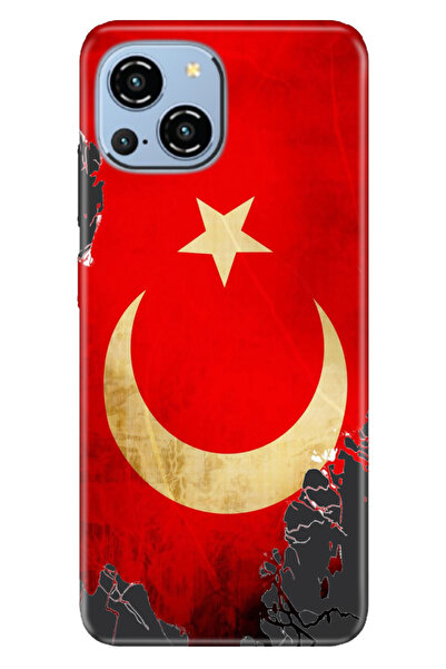Reeder S23 Pro Max Uyumlu Kılıf Mia Serisi Desenli Esnek Silikon - Türk Bayrağı