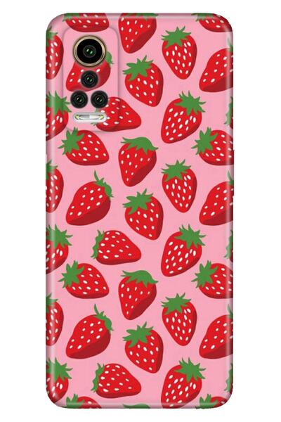 General Mobile Gm 22 Pro Case 0.4mm Laser Cut Silicone Cover Sweet Strawberry