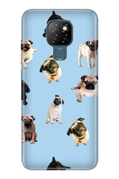 General Mobile Gm 20 Compatible Case 0.4mm Laser Cut Silicone Cover Cute Pug Dog
