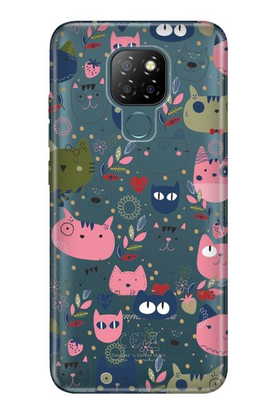 General Mobile Gm 20 Case 0.4mm Laser Cut Silicone Cover Cat Film